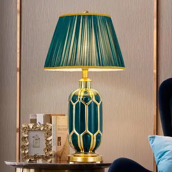 Настольная лампа TEMAR Modern Ceramics LED Простая креативная зеленая прикроватная тумбочка в скандинавском стиле для домашнего декора гостиной спальни