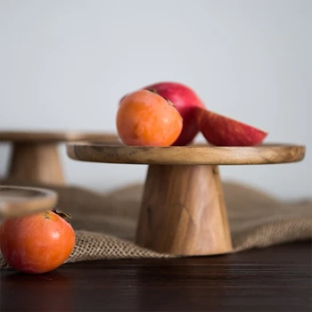 Деревянный поднос для фруктового торта, подставка для десерта, стол, домашний декор, Фотография