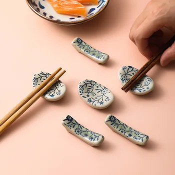 Японский Керамический Держатель для палочек для еды Подглазурного цвета, Держатель для палочек для еды, ретро Подушка для палочек для еды, креативное Украшение для дома
