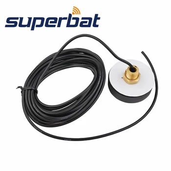 Superbat Круглая Черная Активная антенна GPS, воздушный усилитель с разъемом BNC, кабель длиной 3 м, настраиваемый