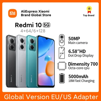 Глобальная Версия смартфона Redmi 10 5G 6GB + 128GB Dimensity 700 6,58 